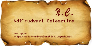 Nádudvari Celesztina névjegykártya